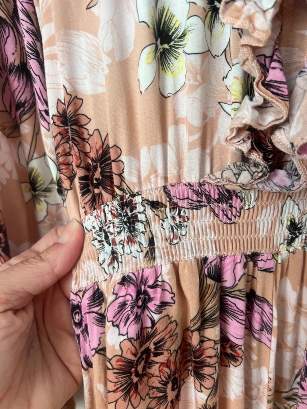 Jaase Floral Ruffle Boho Midi Dress S 🕶️ - Picture 4 of 8